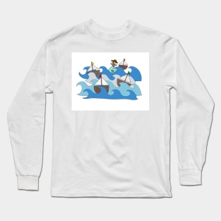 Pete the part-time pirate - boats Long Sleeve T-Shirt